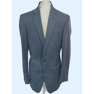 Calvin Klein Slate blueSuit Jacket 38 Extra Slim Fit Notched Lapel Two-Button